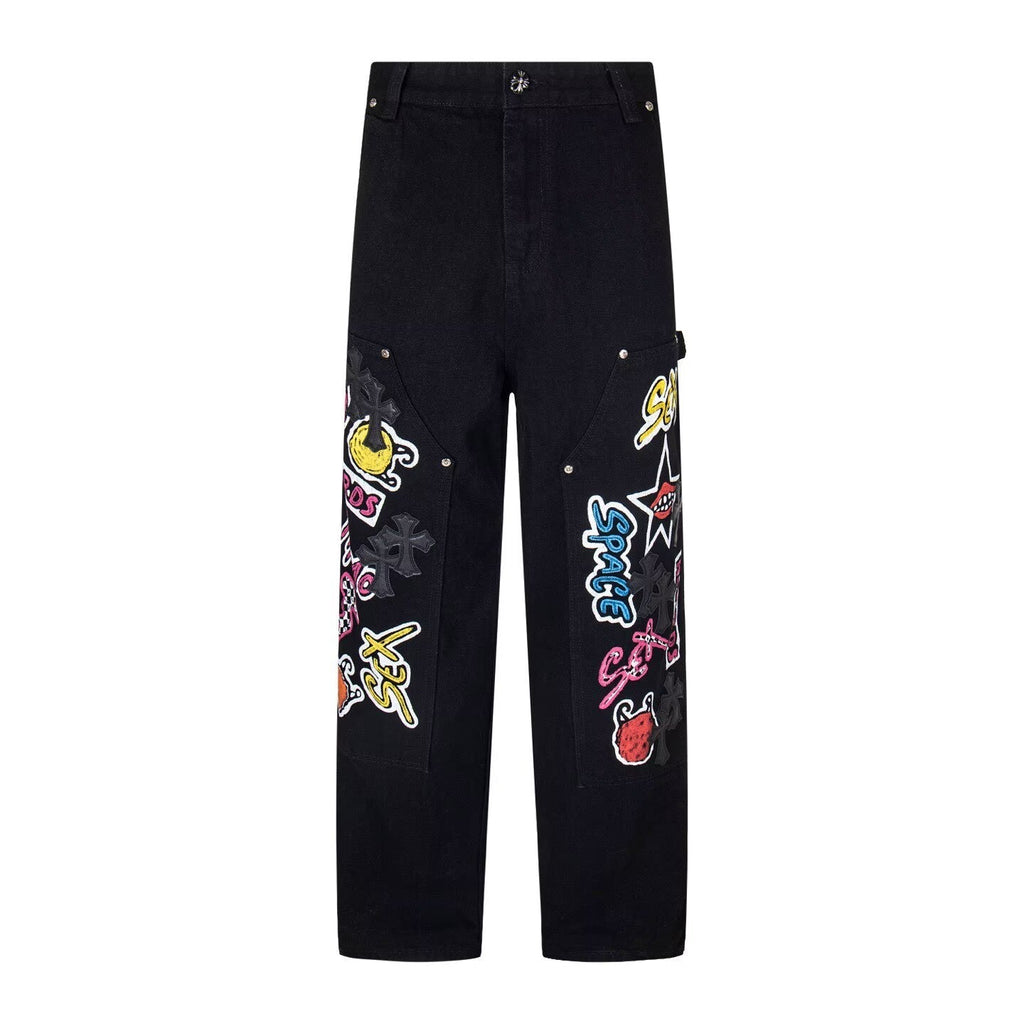 Chrome Hearts American street art cross with straight shaft Pants V10 Chrome Hearts