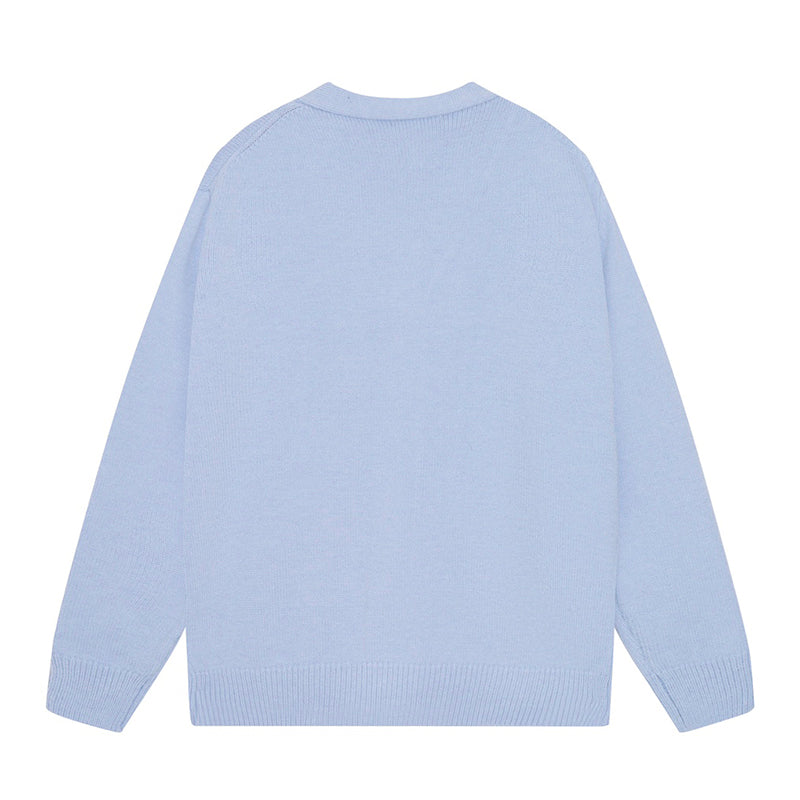 AMIRI Cotton V-Neck Bones Cardigan Sweater Blue AMIRI