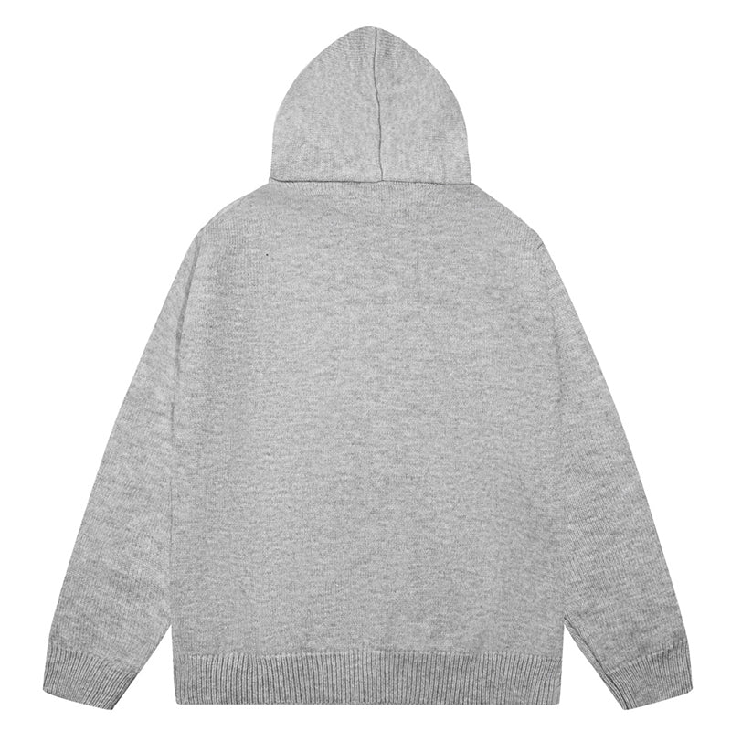 AMIRI Grey Core Knitted Sweater Hoodie AMIRI