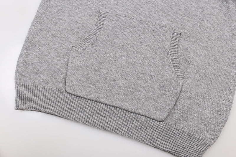 AMIRI Grey Core Knitted Sweater Hoodie AMIRI