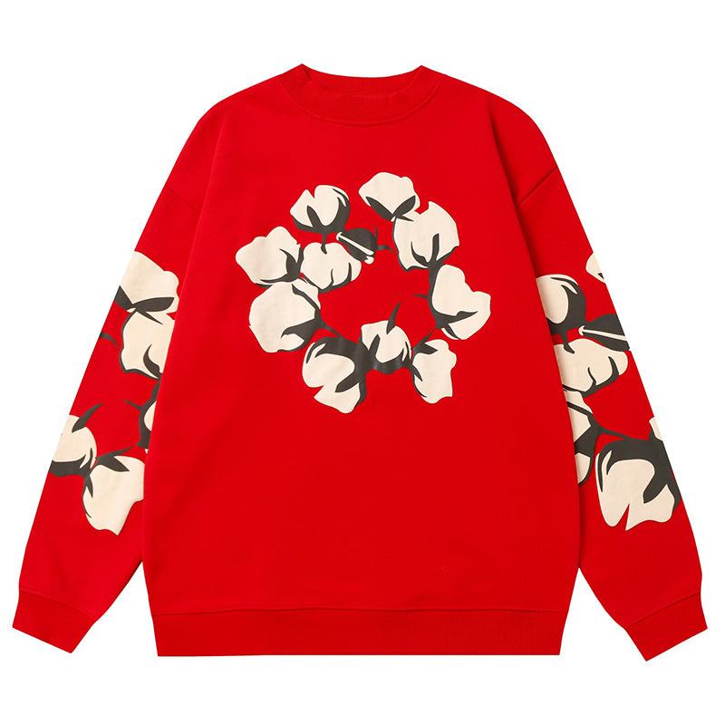 Denim Tears Kapok Pattern Printed Sweatshirts DENIM TEARS