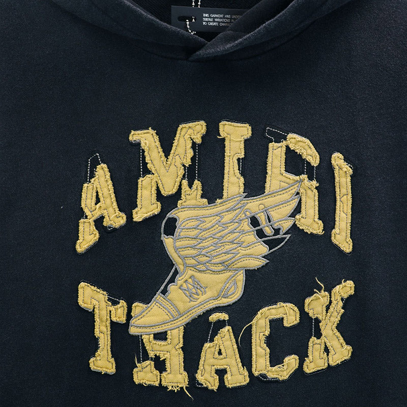 AMIRI Logo-Appliquéd Distressed Cotton-Jersey Hoodies AMIRI