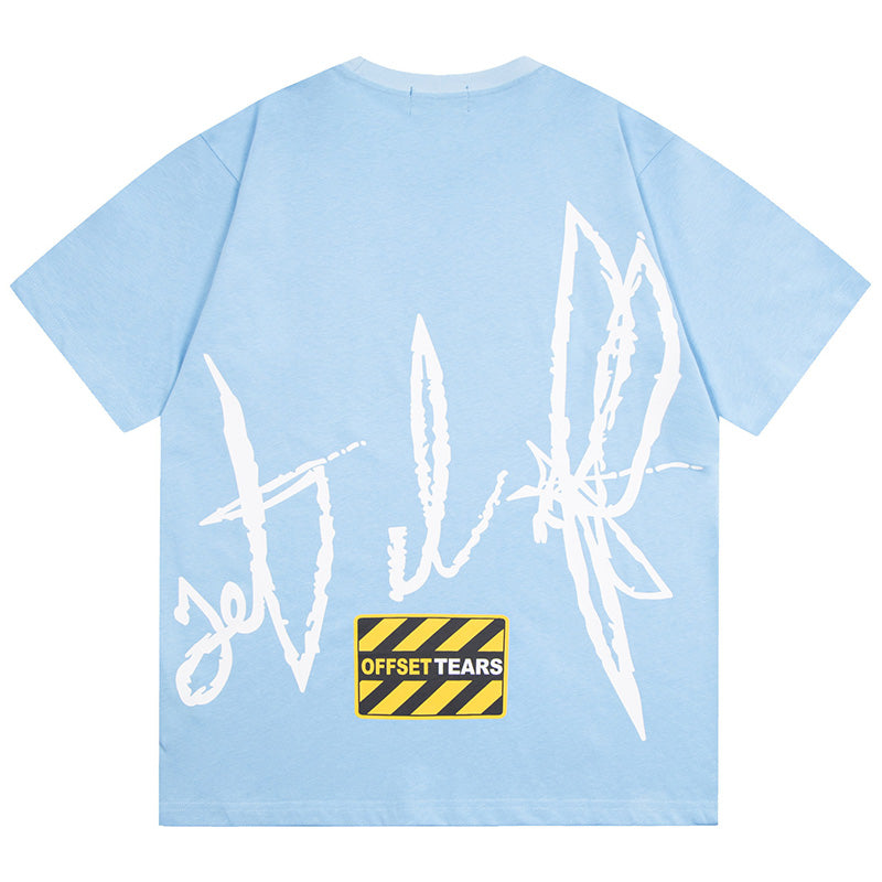 Denim Tears Flame Print Kapok T- Shirts DENIM TEARS