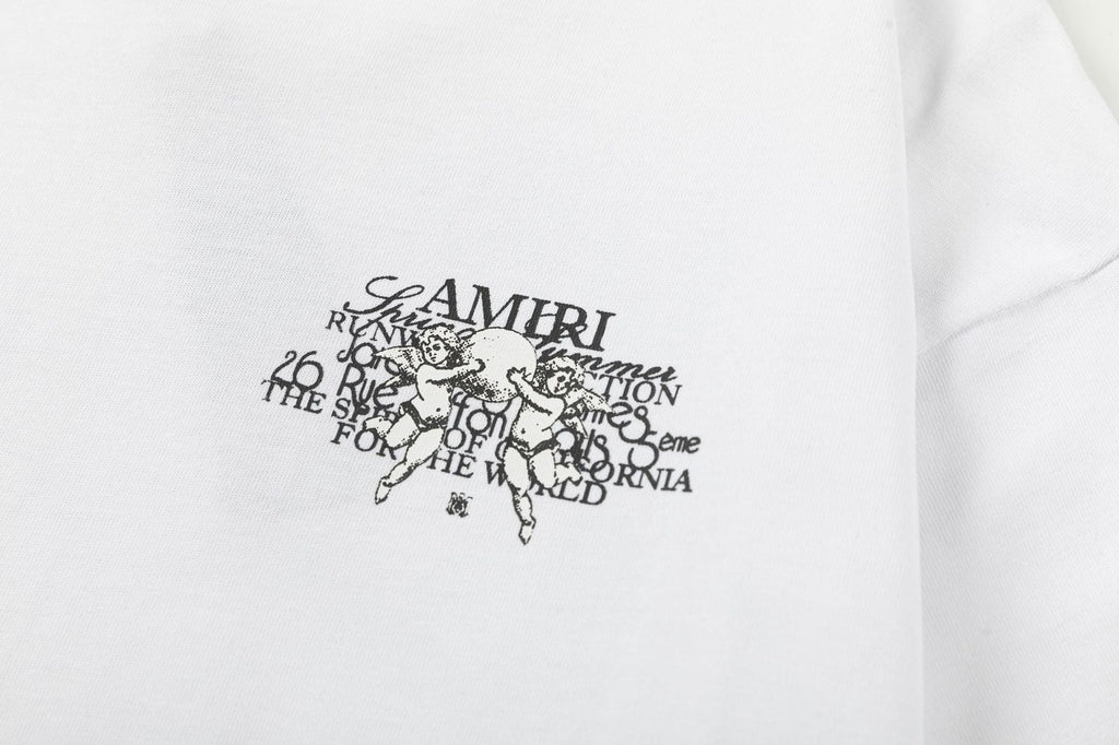 AMlRl Crew Neck Unisex Street Style Plain Cotton T-Shirt AMIRI