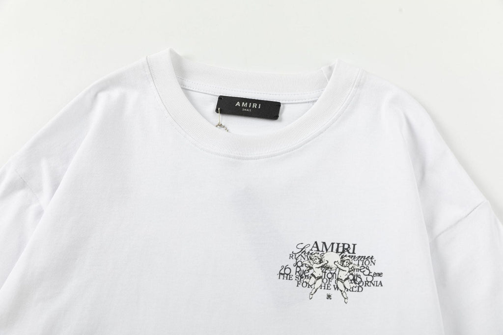 AMlRl Crew Neck Unisex Street Style Plain Cotton T-Shirt AMIRI