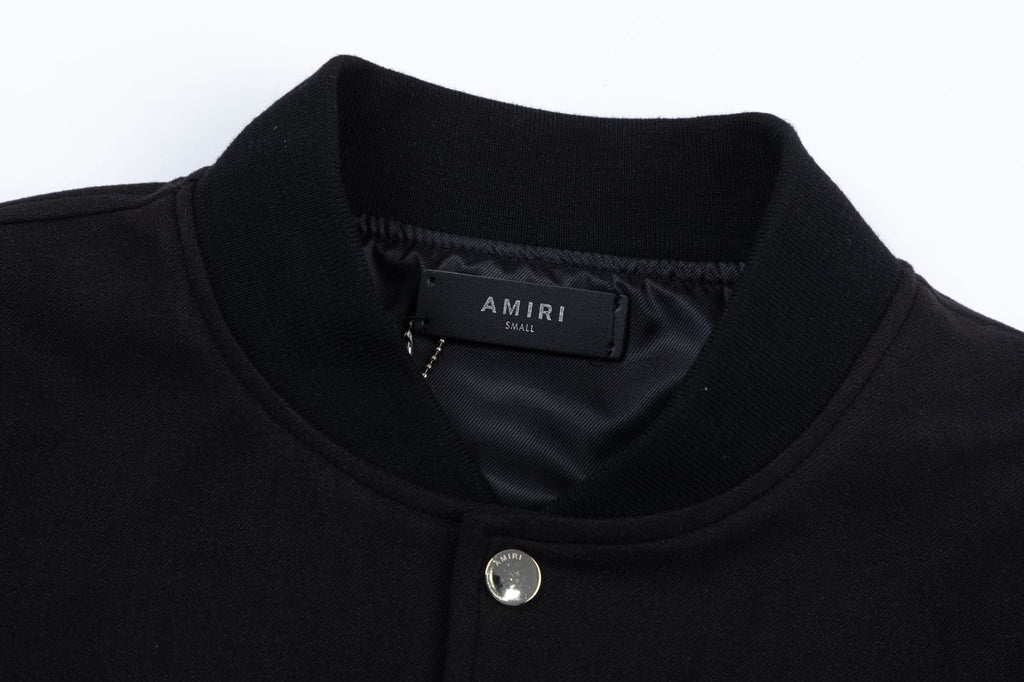 AMlRl Staggered Logo Varsity Jacket AMIRI