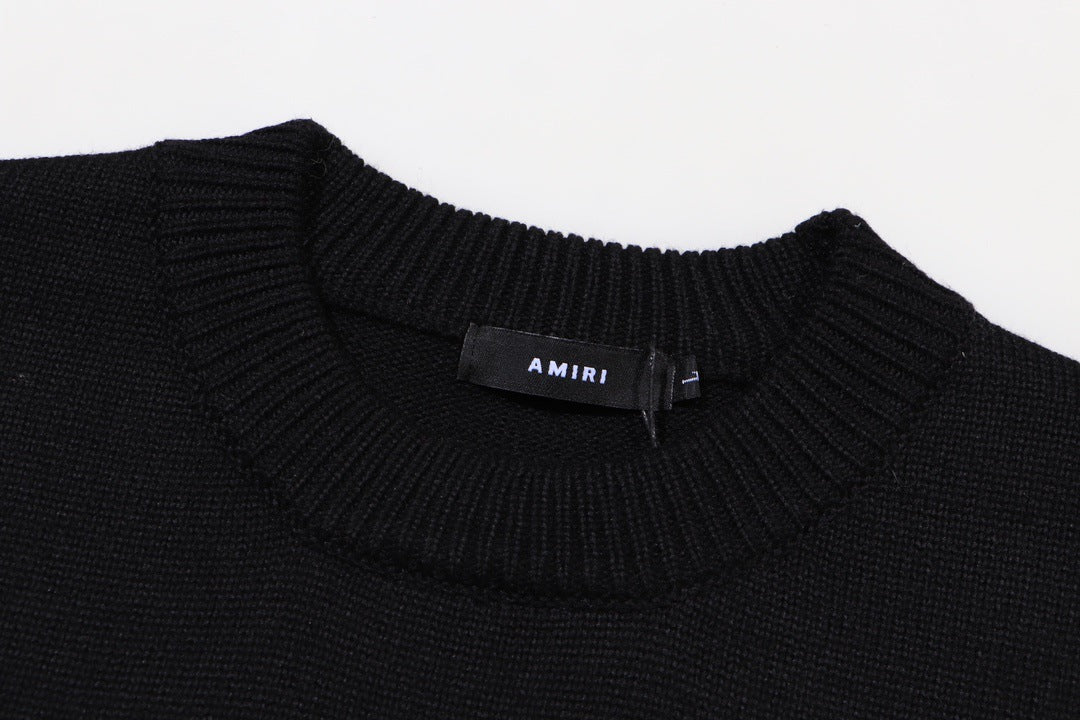 AMlRl Distressed Arts District Cotton  Sweaters AMIRI