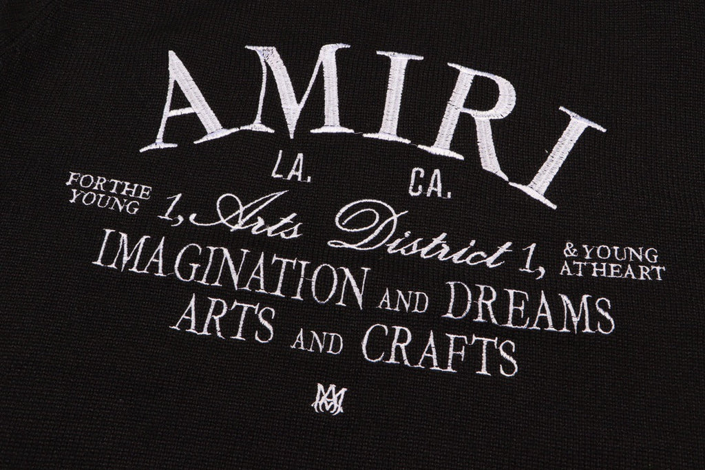 AMlRl Distressed Arts District Cotton  Sweaters AMIRI