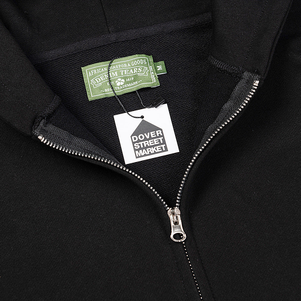 DENIM TEARS Spring Gardens Zip Hoodie Black DENIM TEARS