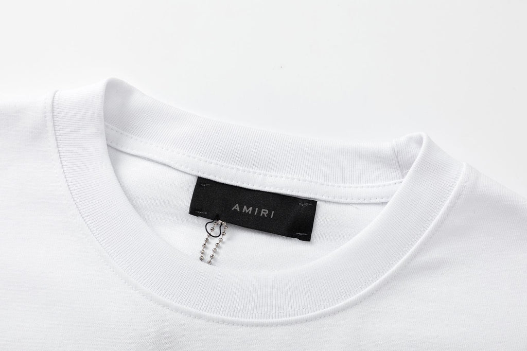 AMlRl Logo Embroidery T-Shirts AMIRI