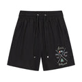 AMIRI Pool Cue Straight-Leg Mid-Length Logo-Print Swim Shorts AMIRI