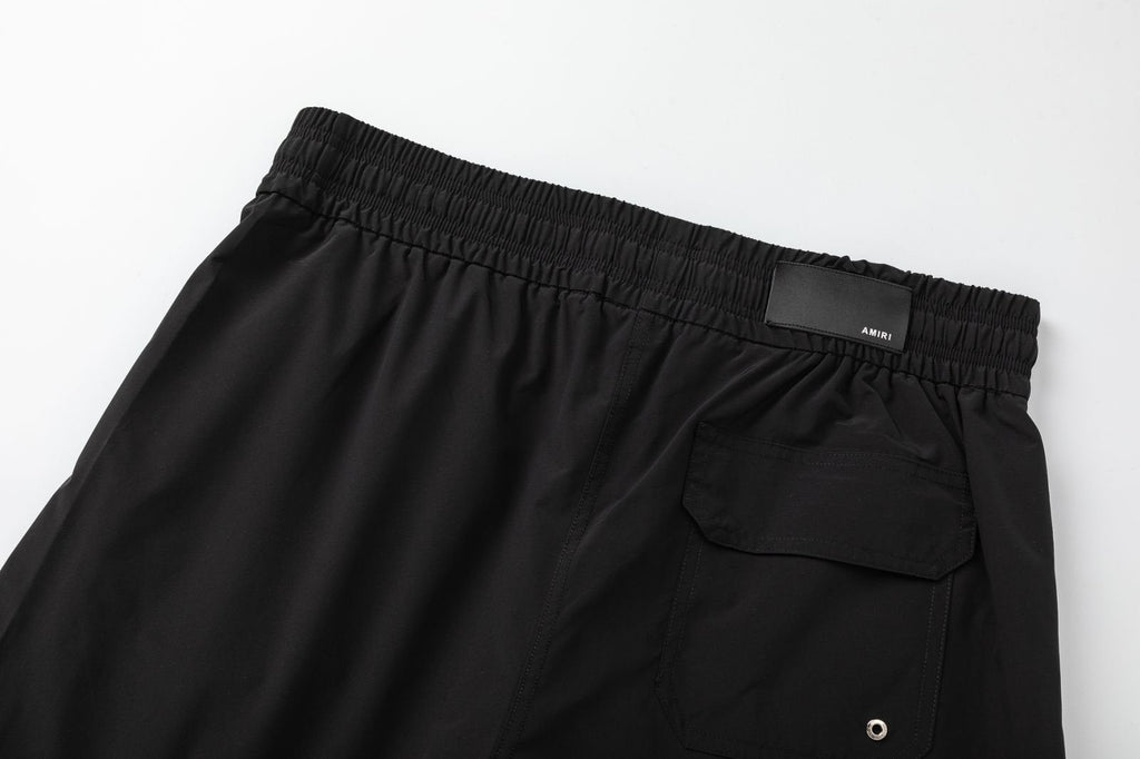 AMIRI Pool Cue Straight-Leg Mid-Length Logo-Print Swim Shorts AMIRI