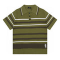 AMIRI Striped Pointelle-Knit Polo Shirt AMIRI