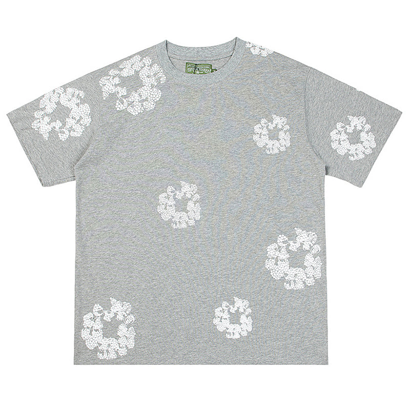 Denim Tears Crystal Patch Cotton logo Design T-Shirts DENIM TEARS