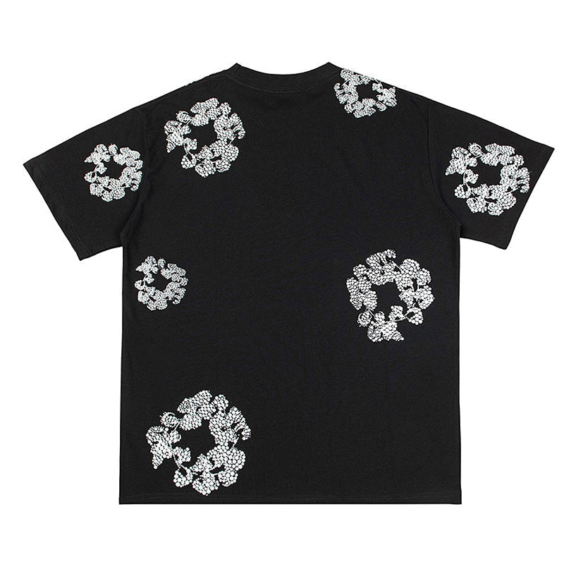 Denim Tears Crystal Patch Cotton logo Design T-Shirts DENIM TEARS