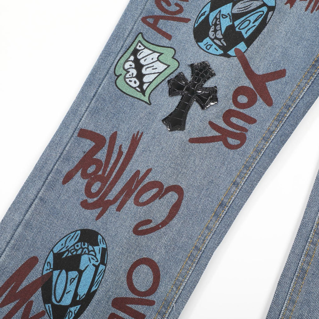 Chrome Hearts American street art cross with straight shaft Pants Chrome Hearts