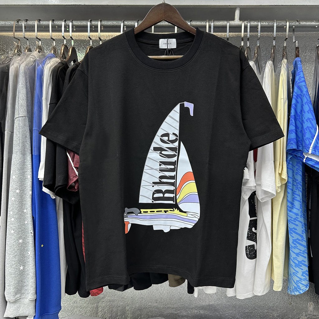 RHUDE Catamaran Champion Cotton T-Shrit RHUDE