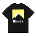 RHUDE Lettering Sunset Graphic T-Shirt Yellow RHUDE