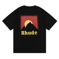 RHUDE Lettering Sunset Graphic T-Shirt Wine red RHUDE