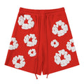 Denim Tears The Cotton Wreath Shorts Red DENIM TEARS