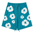 Denim Tears The Cotton Wreath Shorts Lake Blue DENIM TEARS
