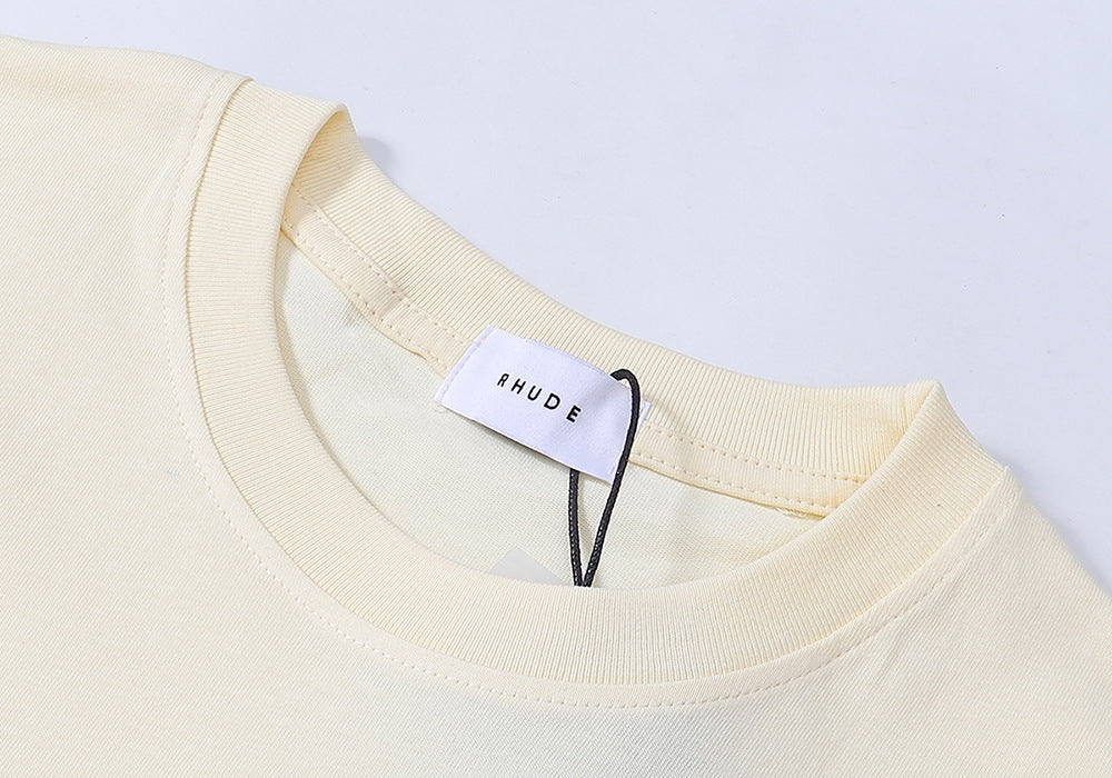 RHUDE Motorsports Track Letter Print T-Shirt RHUDE