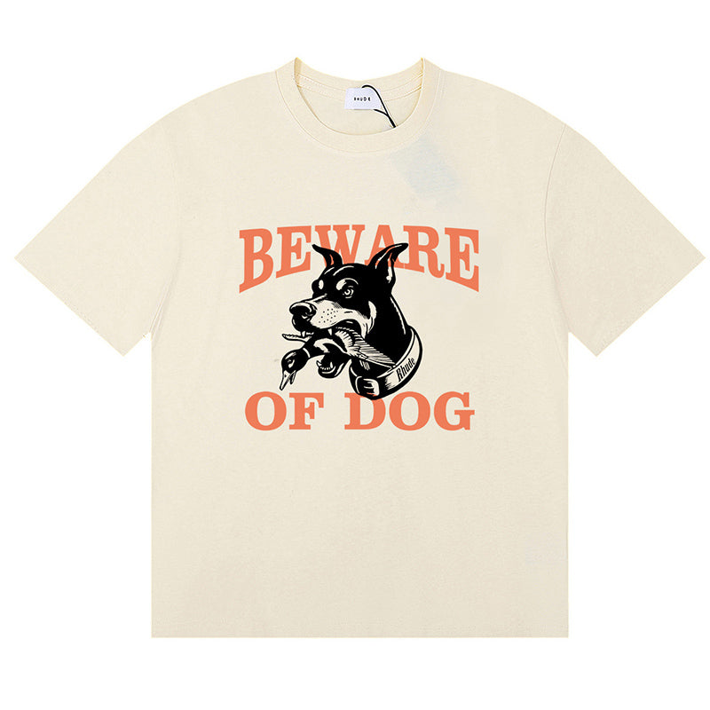 RHUDE Warning Logo Cotton Short-Sleeve T-Shirts RHUDE