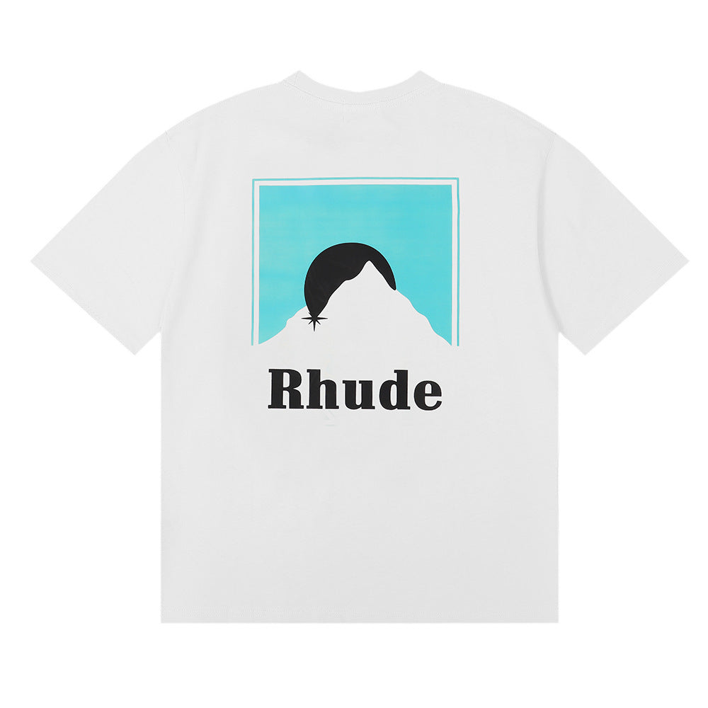 RHUDE Sunset Classic Letter Print T-Shirt RHUDE