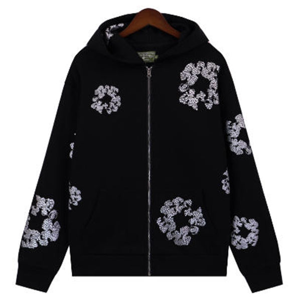Denim Tears Kapok Flower Pattern Printed Hoodie DENIM TEARS